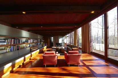 El enorme salón es la joya de la casa Boulter. |
