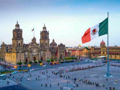 Vista aérea del Zócalo de Ciudad de México, en una imagen de archivo.