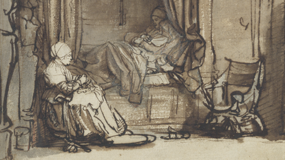 'Interior con Saskia en la cama', 1640-1641, de Rembrandt Harmensz van Rijn. Fondation Custodia, Collection Frits Lugt, Paris.