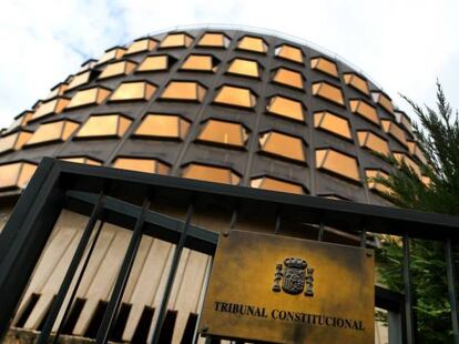 Fachada de la sede del Tribunal Constitucional, en Madrid.