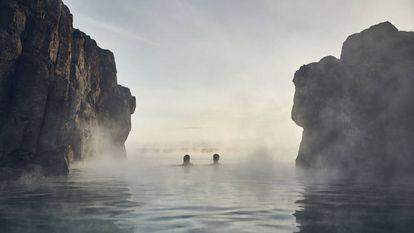 Una de las piscinas termales de Sky Lagoon, en Reikiavik.