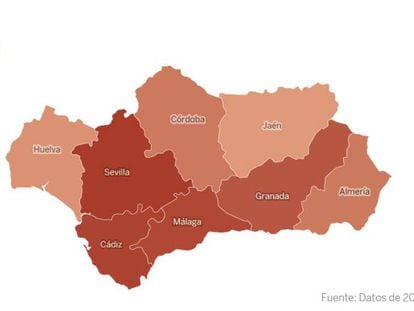 Las diferencias entre las provincias andaluzas