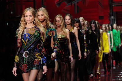 Desfile de la colección otoño/invierno 2015 en la semana de la moda de Milán.