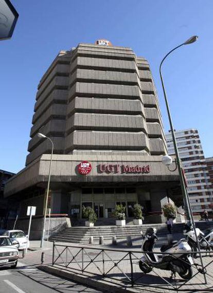 Sede de UGT en la avenida Am&eacute;rica, en Madrid, donde est&aacute; la sede estatal de FICA