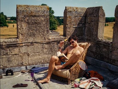 The actor Jacob Elordi in a scene from the film 'Saltburn'.