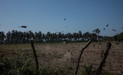 El poblado mexicano de Santa Rosa (Tecomán), donde se han encontrado 49 fosas clandestinas.