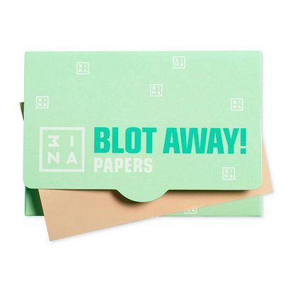 Blot away! de 3INA MAKEUP.
La opción de la firma española 3INA, en un pack ligero y plano muy práctico.