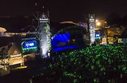 El escenario verde es el escenario que acoge a los principales cabezas de cartel del BBK LIVE, el festival musical más internacional de Bilbao.