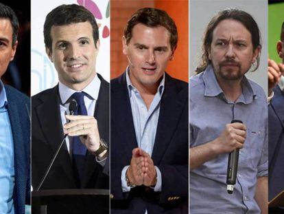FOTO: Los candidatos a la presidencia. / VÍDEO: Declaraciones de Adriana Lastra, este domingo, en un acto de campaña.