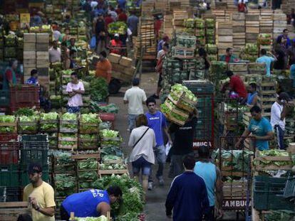 Mercado de abastos Ceasa, en Río de Janeiro.
