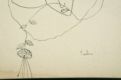 Dibujo de Lorca en &#039;Romance de la luna, luna&#039;.
