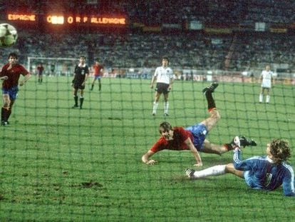 El gol de Maceda a Alemania en la Eurocopa del 84.