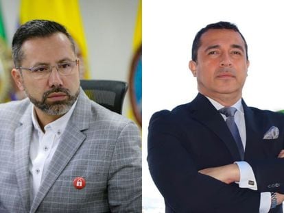 Jaime Beltrán, alcalde de Bucaramanga (derecha), y Gildardo Rayo (izquierda).