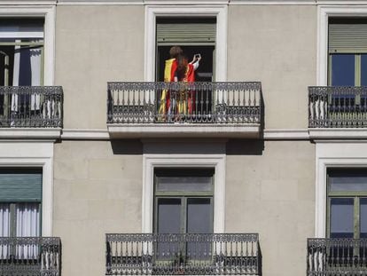 Manifestación unionista organizada por Sociedad Civil Catalana en contra del independentismo.