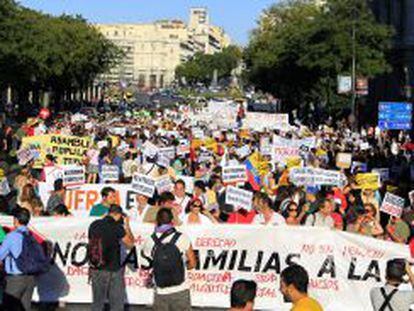 Manifestación en Madrid para reivindicar el derecho a la vivienda