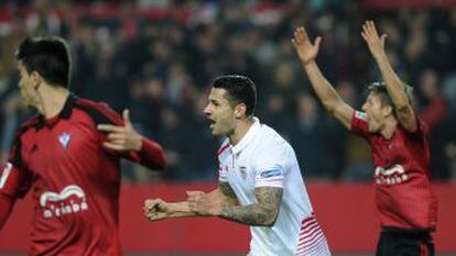 Vitolo celebra el 2-0 de la ida.