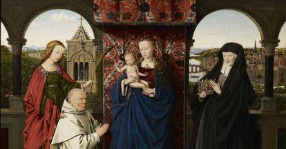 'La Virgen y el Niño con santos y un donante cartujo', de Jan van Eyck.