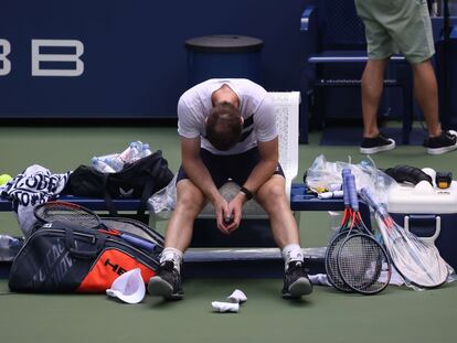 Murray, agotado tras vencer en la central de Nueva York a Nishioka.