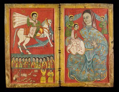 Díptico de San Jorge y la Virgen y el Niño, finales del s. XV (Etiopía)