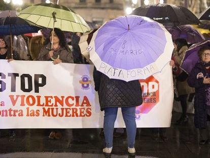 Concentraci&oacute;n en el d&iacute;a contra la violencia de g&eacute;nero, el viernes. 