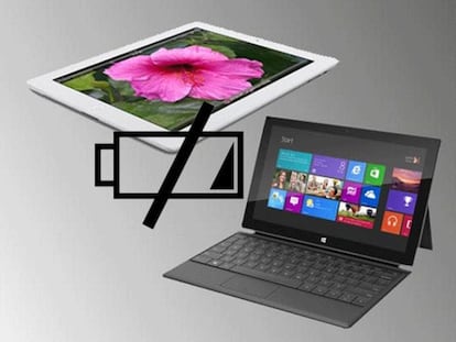 Los tablets de Microsoft y Apple son los que más autonomía han perdido desde 2012