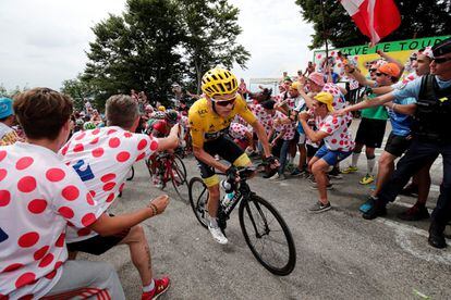 Chris Froome, durante la etapa del Tour de Francia, el 9 de julio de 2017. 