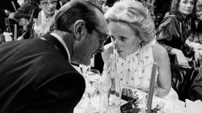 Jacques Chirac y su esposa, Bernadette, en una cena en París en 1983.