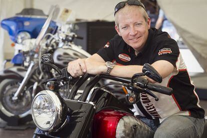 Rob Lindley, en Barcelona, la ciudad europea donde se venden más motos Harley-Davidson.