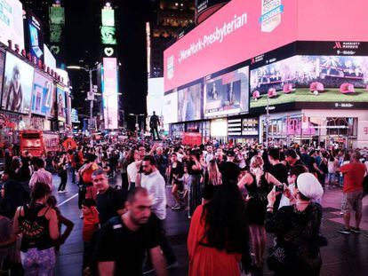 Times Square, Nueva York, un dia de fiesta en agosto de 2019