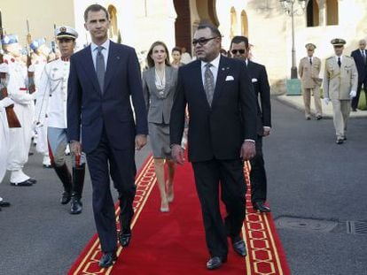Mohamed VI i Felipe VI en Rabat en 2014.