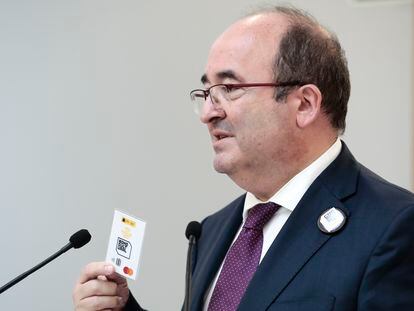 El ministro de Cultura, Miquel Iceta, en una presentación del Bono Cultural Joven el pasado julio.