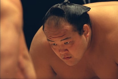 Escena de un torneo de sumo celebrado en París en 1995.
