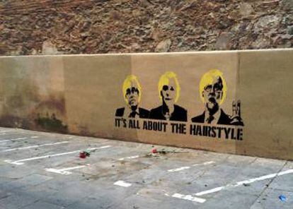 El grafiti polémico que dio origen a la obra.