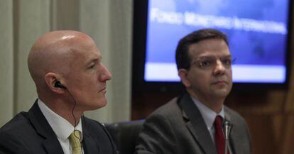 James Daniel, responsable de la misión para España del FMI, y Paulo Medas, economista del organismo