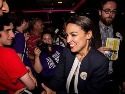 Alexandria Ocasio-Cortez, de 28 años y vecina del Bronx, fue una de las organizadoras de la campaña de Bernie Sanders las pasadas presidenciales