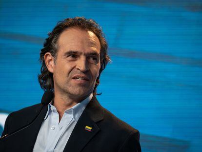 Fico Gutiérrez durante el debate presidencial del 223 de mayo de 2022., en Bogotá (Colombia).