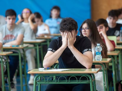 Estudiantes de La Rioja, en uno de los exámenes de Selectividad.