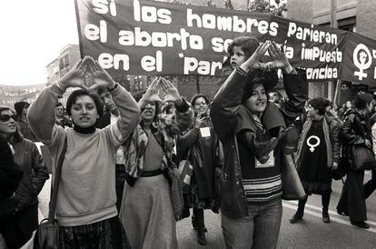 Manifestaci&oacute;n en Madrid convocada por la Plataforma de Organizaciones Feministas por la despenalizaci&oacute;n del aborto. / Chema Conesa