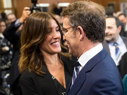 Eva Cárdenas, con Núñez Feijóo, en septiembre de 2019.