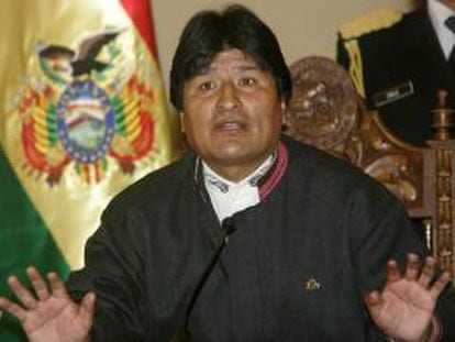 En la imagen un registro del presidente de Bolivia, Evo Morales, quien siempre destaca el crecimiento que han experimentado las reservas internacionales bolivianas desde que asumió la Presidencia en 2006. EFE/Archivo