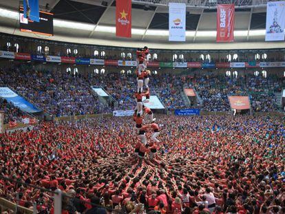 Intent del tres de nou ‘sense folre’ en el concurs del 2016 a Tarragona.