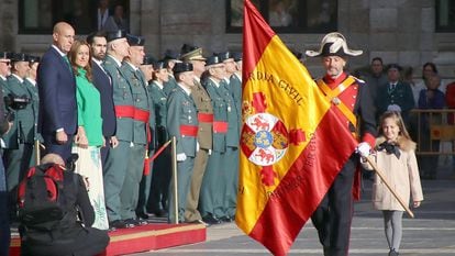 Acto de apertura de la semana institucional con motivo de la patrona de la Guardia Civil, en León, el 3 de octubre.