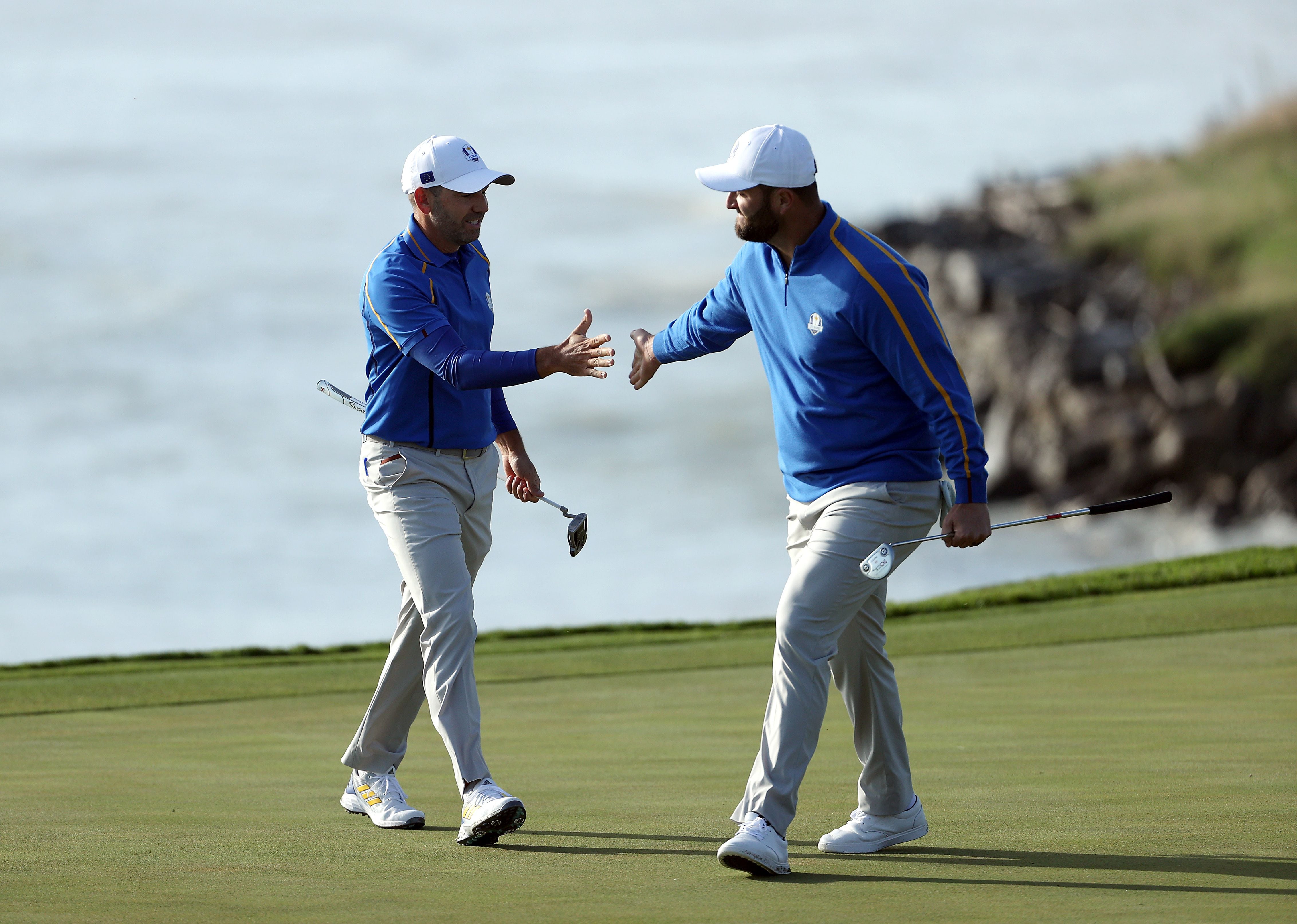 Sergio García y Jon Rahm, en la Ryder de 2021.