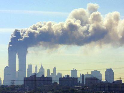 Vista del atentado a las Torres Gemelas el 11 de septiembre de 2001.