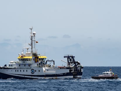 El buque oceanográfico 'Ángeles Alvariño', en el Puerto de Santa Cruz de Tenerife.