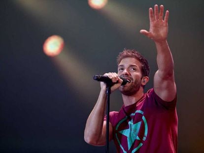 Pablo Alborán en el concierto de ayer.