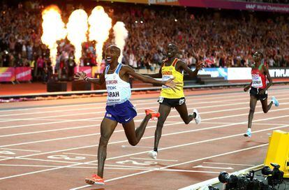 El &uacute;ltimo triunfo de Mo Farah, el Mundial de 10.000m en Londres en agosto pasado. 
