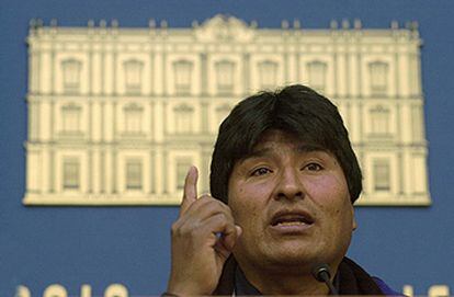 Evo Morales, dirigente cocalero boliviano.
