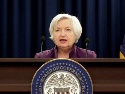 La presidenta de la Fed, Janet Yellen