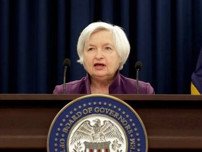 La presidenta de la Fed, Janet Yellen